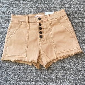 Yellow-orange jean shorts